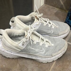 Nike Light Gray and White Athletic Shoes